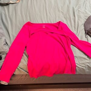 a new day Women's Bright Pink Long Sleeve Top